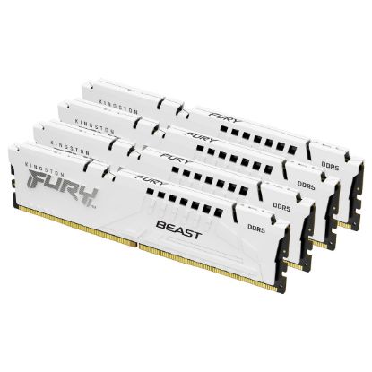 Imagem de Dimm DDR5 Pack 4x 16GB (64GB) Kingston CL40 5200MT/s 1Rx8 Fury Beast Branca
