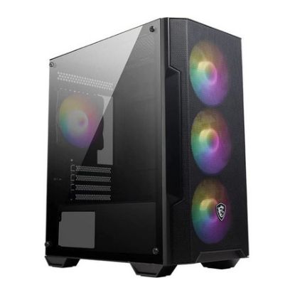 Imagem de Caixa MSI MAG Force M100A RGB Preta (Micro-ATX) (Acrílico)