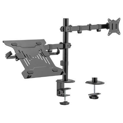 Imagem de Suporte Mesa Articulado p/ Ecrã 13"/34" + Portátil 15.6" Ewent EW1519 Preto