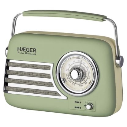 Imagem de Rádio Portátil Haeger Retro Bluetooth Verde