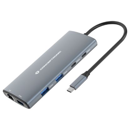 Imagem de Docking Station Conceptronic Type-C Multiport 9-em-1 DONN06G 60W Preto