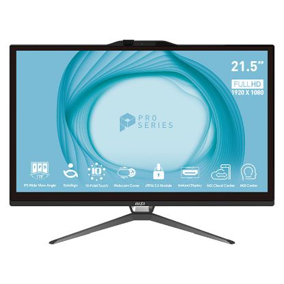 Imagem de Computador MSI AiO Pro AP222T 13M-214ES 21.5" i5 8GB SSD 256GB UHD Graphics W11 Pro Preto c/ Webcam