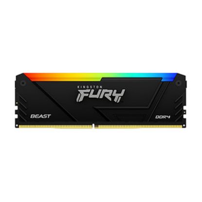 Imagem de Dimm DDR4 8GB Kingston CL19 3733Mhz Fury Beast RGB Preta