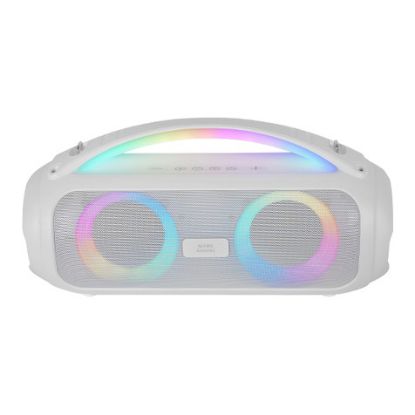 Imagem de Coluna Portátil Bluetooth Mars Gaming MS-PULSE RGB Branca