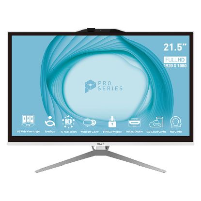 Imagem de Computador MSI AiO Pro AP222T 13M-215ES 21.5" Touch i5 8GB SSD 256GB UHD Graphics W11 Pro Branco c/ Webcam