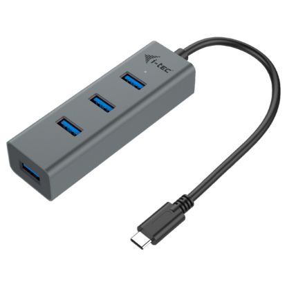 Imagem de Hub Type-C 4x USB3.0 i-tec Cinza