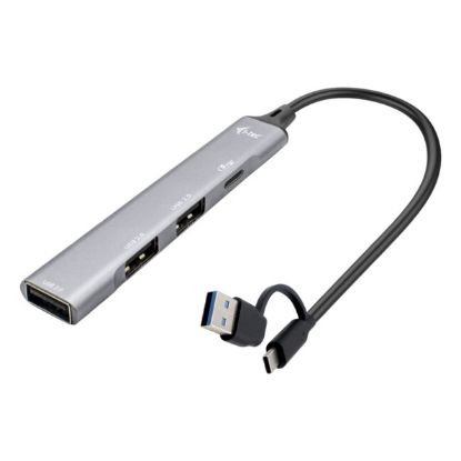 Imagem de Hub Type-C/A 3x USB2.0 + 1x Type-C i-tec Cinza