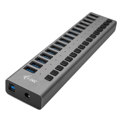 Imagem de Hub USB3.0 16x USB3.0 + Adaptador de Energia 90W Preto i-tec