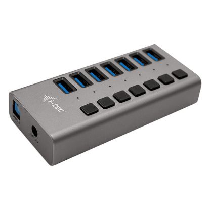 Imagem de Hub USB3.0 7x USB3.0 + Adaptador de Energia 36W Preto i-tec