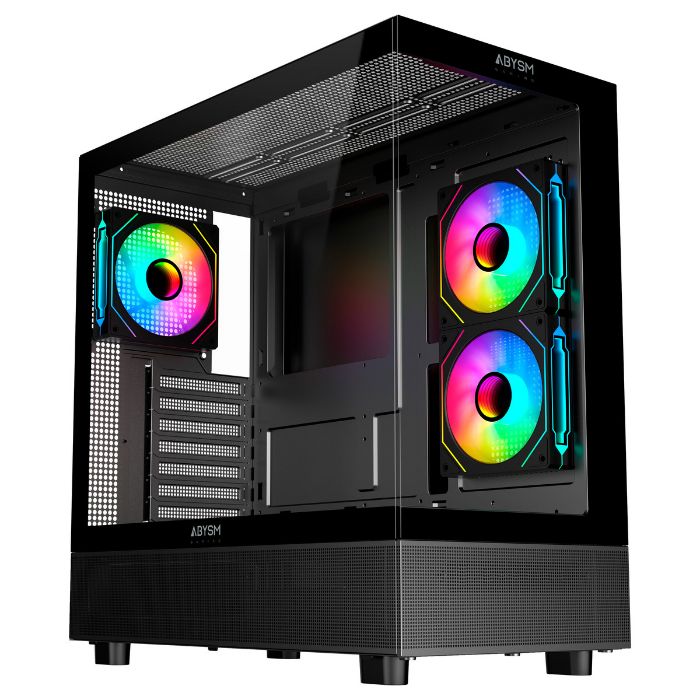 Caixa Abysm Gaming Danube Sava H400 Prime Preta (ATX) (Vidro