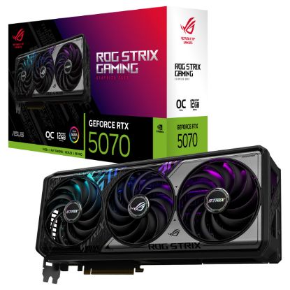 Imagem de Placa Gráfica Asus GeForce RTX 5070 ROG STRIX OC GAMING 12GB DLSS4