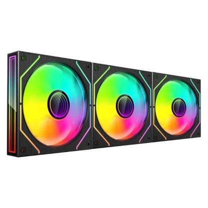 Imagem de Ventoinha 120mm Mars Gaming MF-3DPROKIT PWM ARGB Preta (Pack3) Kit + Controlador