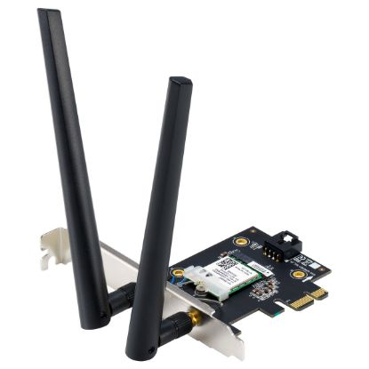 Imagem de Placa de Rede PCI-E Asus Wireless BE6500 PCE-BE6500 Tri-Band WiFi 7 + BT 5.4