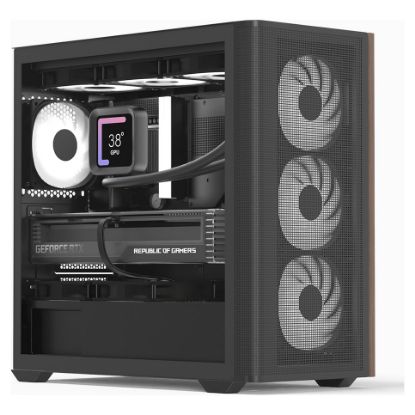Imagem de Caixa Aerocool D301A ARGB Preta (Micro-ATX) (Vidro Temperado)