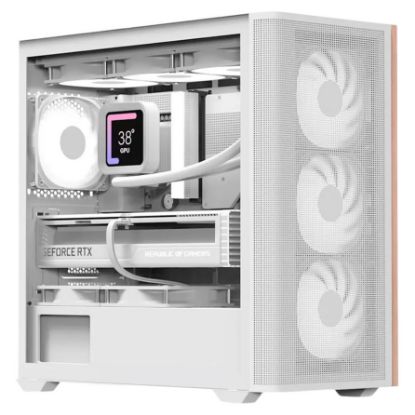 Imagem de Caixa Aerocool D301A ARGB Branca (Micro-ATX) (Vidro Temperado)
