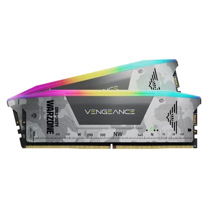 Imagem de Dimm DDR5 Pack 2x 16GB (32GB) Corsair CL32 6400Mhz Vengeance RGB Cinza (Warzone Edition)