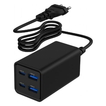 Imagem de Carregador de Tomada Gembird PowerDelivery 2 Portas USB + 2 Portas Type-C 65W Preto