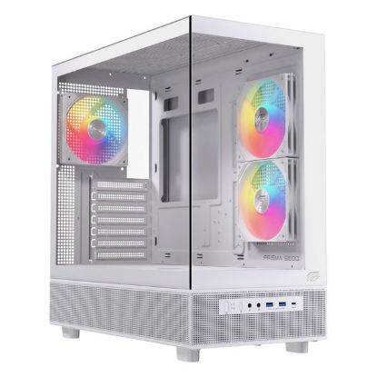 Imagem de Caixa Einarex Prisma S500 Branca RGB (ATX) (Vidro Temperado)