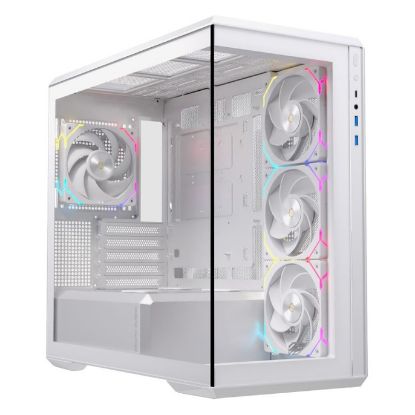 Imagem de Caixa Einarex Zenith ZM800 Branca RGB (Micro-ATX) (Vidro Temperado)