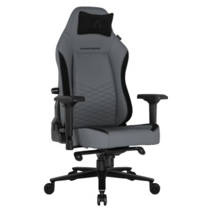 Imagem de Cadeira Gaming Alpha Gamer Alegra PU Leather Cinza V2