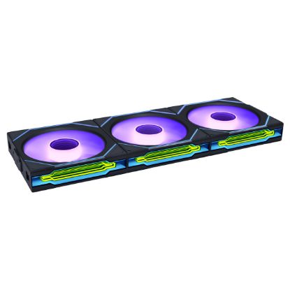 Imagem de Ventoinha 120mm Lian Li UNI SL120 Infinity Wireless RGB Reverse Blade PWM Preta (Pack3)