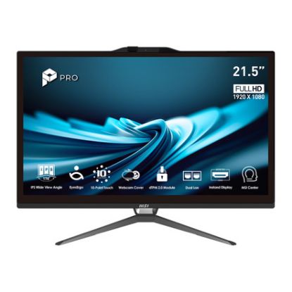 Imagem de Computador MSI AiO Pro AP222T 14M-442ES 21.5" Touch I5 8GB SSD 256GB UHD Graphics Preto c/ Webcam