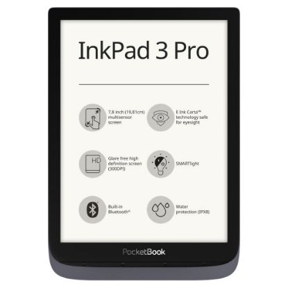 Imagem de E-Book Reader PocketBook Inkpad 3 Pro 7.8" 16GB Wi-Fi Cinza