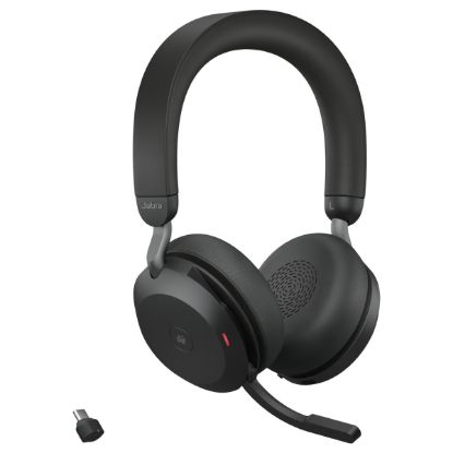 Imagem de Headset Call Center Jabra Evolve2 75 MS Stereo Type-C/Bluetooth c/ Base Carregamento Preto
