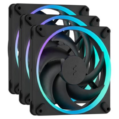Imagem de Ventoinha 120mm Fractal Design Momentum 14 RGB PWM Preta (Pack3)