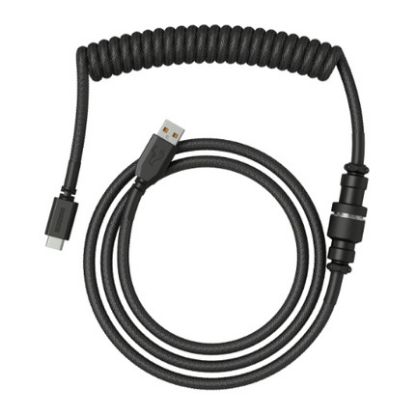 Imagem de Cabo Coiled USB2.0 p/ Type-C Glorious Preto - 1.3Mtr