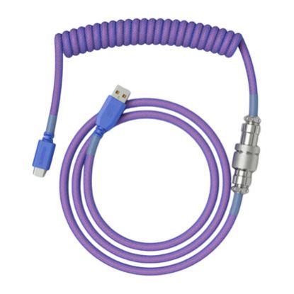 Imagem de Cabo Coiled USB2.0 p/ Type-C Glorious Roxo - 1.3Mtr
