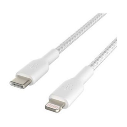 Imagem de Cabo USB2.0 Type-C p/ Lightning Belkin BoostCharge Trançado Branco - 2Mtr