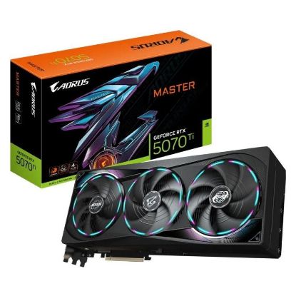 Imagem de Placa Gráfica Gigabyte GeForce RTX 5070 Ti AORUS MASTER 16GB DLSS4
