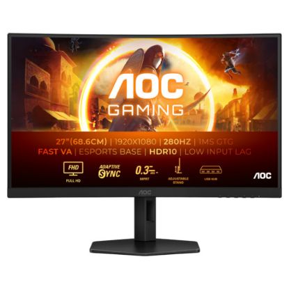 Imagem de Monitor AOC Gaming 27" C27G4ZXU VA FHD 16:9 Curvo 280HzFreeSync Premium  HDR10 (0.3ms)