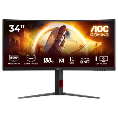 Imagem de Monitor AOC Gaming 34" CU34G4 VA WQHD 21:9 Curvo 180Hz HDR 10 (0.5ms)