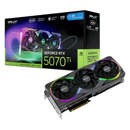 Imagem de Placa Gráfica PNY GeForce RTX 5070 Ti Gaming ARGB Triple Fan OC 16GB DLSS4