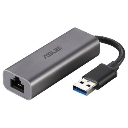 Imagem de Adaptador de Rede USB3.0 p/ RJ45 2.5Gbps Asus USB-C2500 Prateado