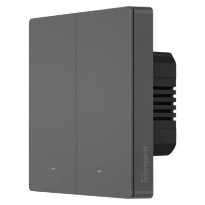 Imagem de Interruptor de Parede Sonoff M5-2C-86 Smart Duplo Preto