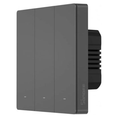 Imagem de Interruptor de Parede Sonoff M5-3C-86 Smart Triplo Preto