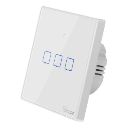 Imagem de Interruptor de Parede Táctil Sonoff T0EU3C-TX Smart Triplo Branco