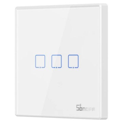 Imagem de Interruptor de Parede Táctil Sonoff T2EU3C-TX Smart Triplo Branco