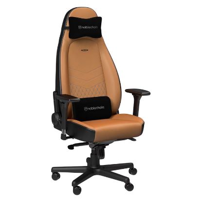 Imagem de Cadeira Gaming noblechairs ICON PU Real Leather Cognac/Preta