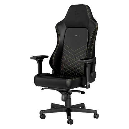 Imagem de Cadeira Gaming noblechairs HERO PU Leather Preta/Dourada
