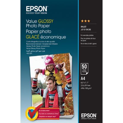 Imagem de Papel Fotográfico Epson Value Glossy (50 Folhas - A4)
