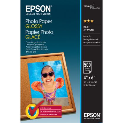 Imagem de Papel Fotográfico Epson Glossy (500 Folhas - 10 x 15 cm)
