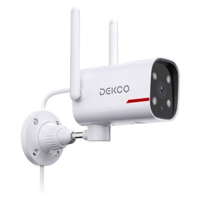 Imagem de Câmara de Vigilância Exterior Dekco DC4L 2K WiFi Branco