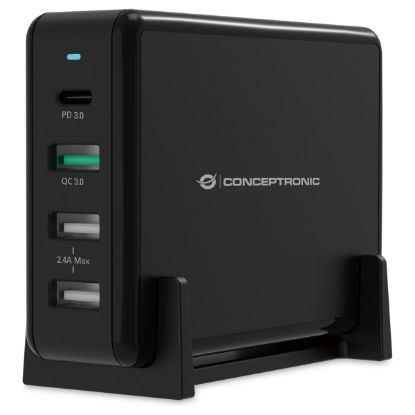 Imagem de Estação de Carregamento 4 Portas USB PD 65W Conceptronic