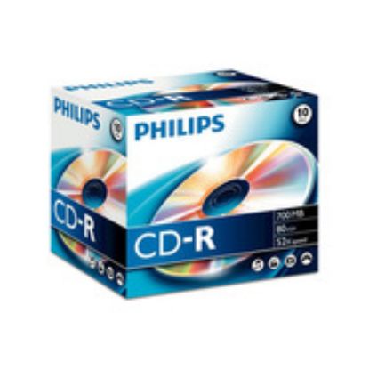 Imagem de CD-R 52x Philips 700Mb Pack10 JewelCase