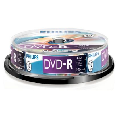 Imagem de DVD-R 16x Philips 4.7Gb Pack10