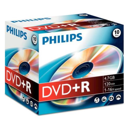 Imagem de DVD+R 16x Philips 4.7Gb Pack10 JewelCase
